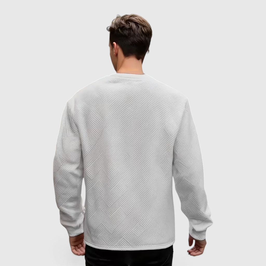 Nathan Jacquard Crew Sweatshirt product detail photo by Mance Wear