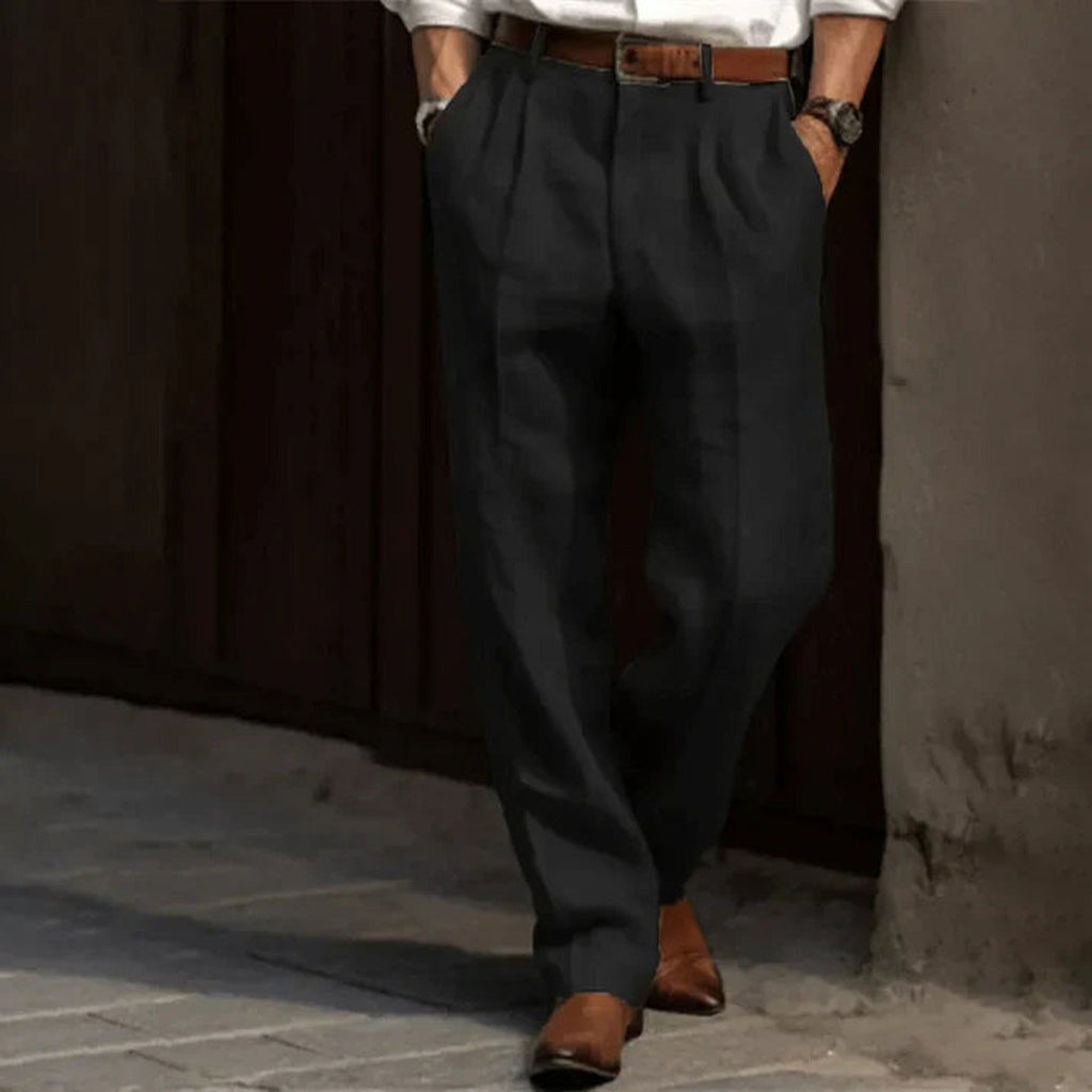 James Pleated Wide Leg Pants
