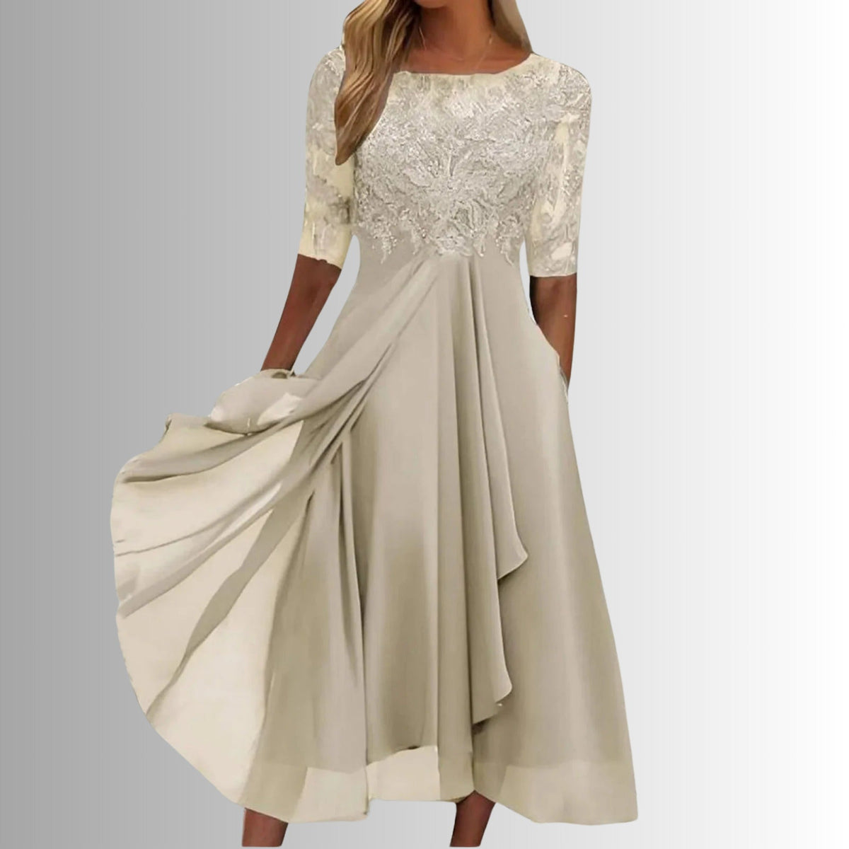 Selina Elegant Lace Maxi Dress