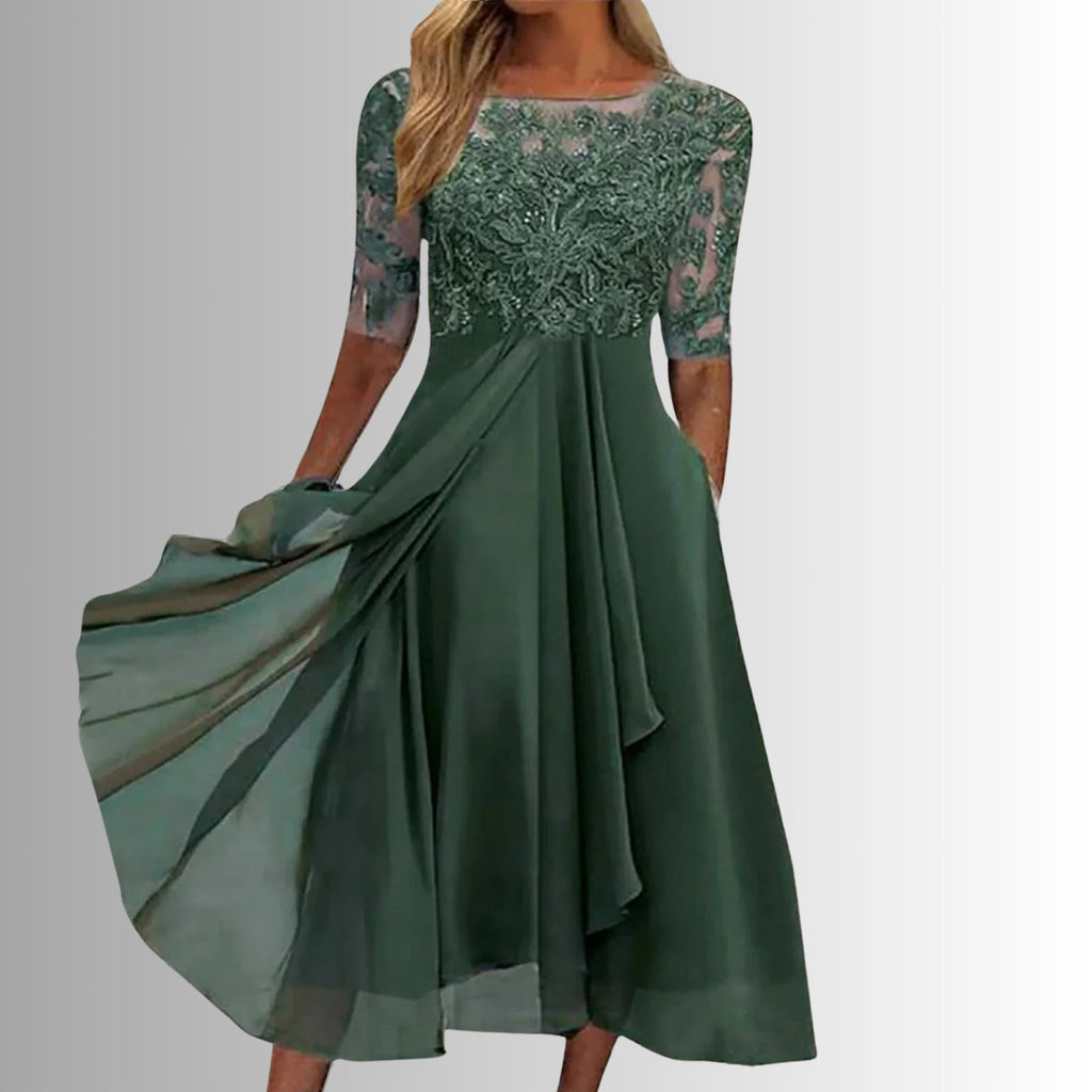 Selina Elegant Lace Maxi Dress