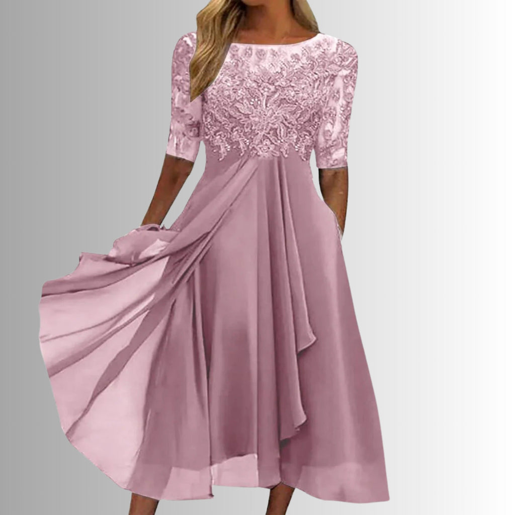 Selina Elegant Lace Maxi Dress