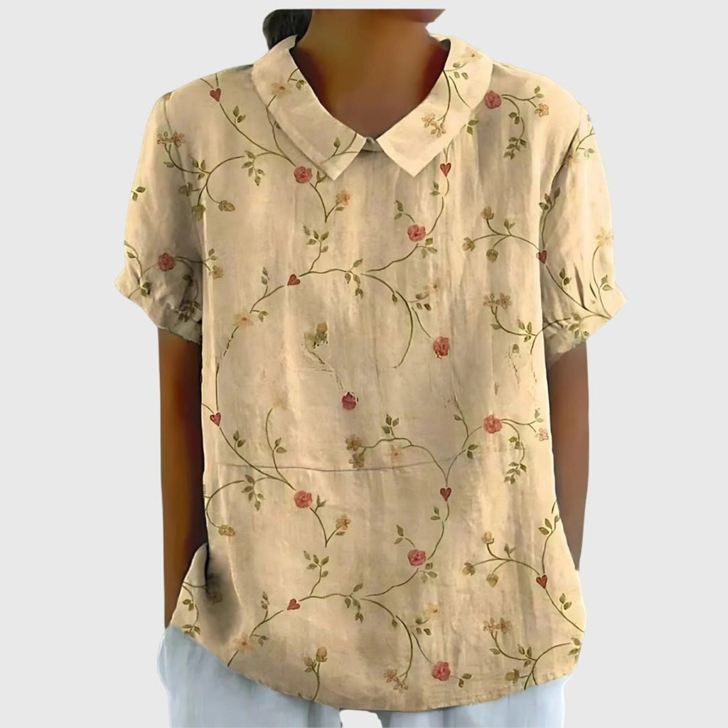 Henrietta Linen Floral Blouse