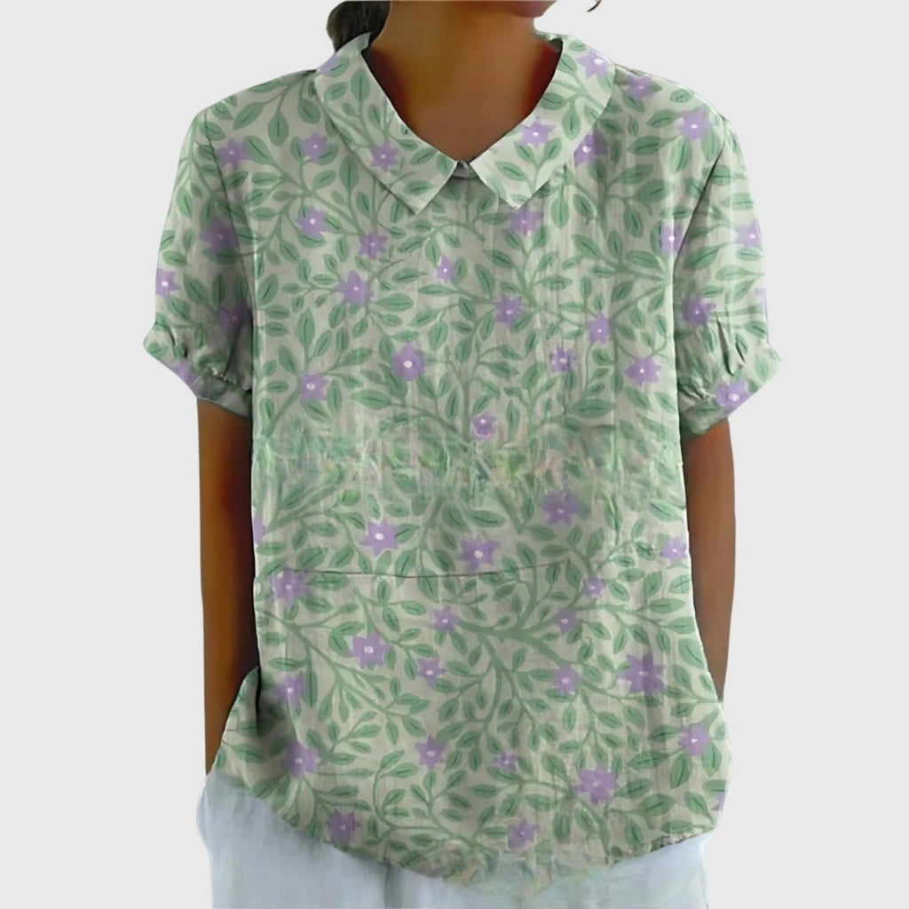 Henrietta Linen Floral Blouse