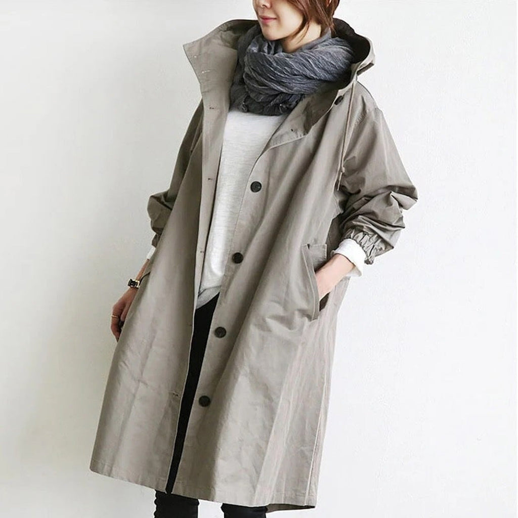 Greta | Women's Hooded Long Rain Jacket