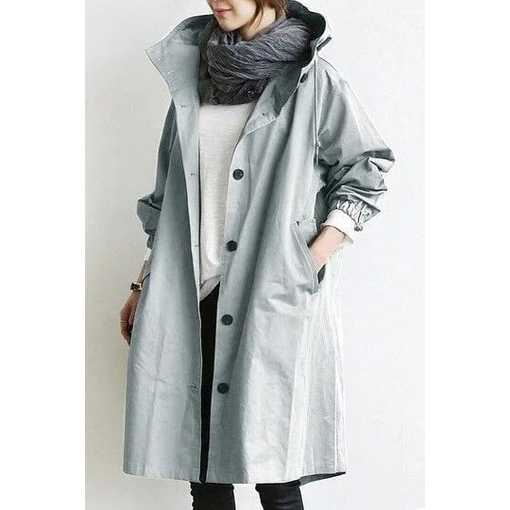 Greta | Women's Hooded Long Rain Jacket