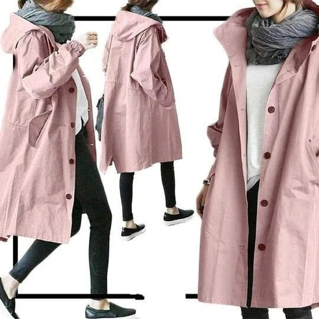 Greta | Women's Hooded Long Rain Jacket
