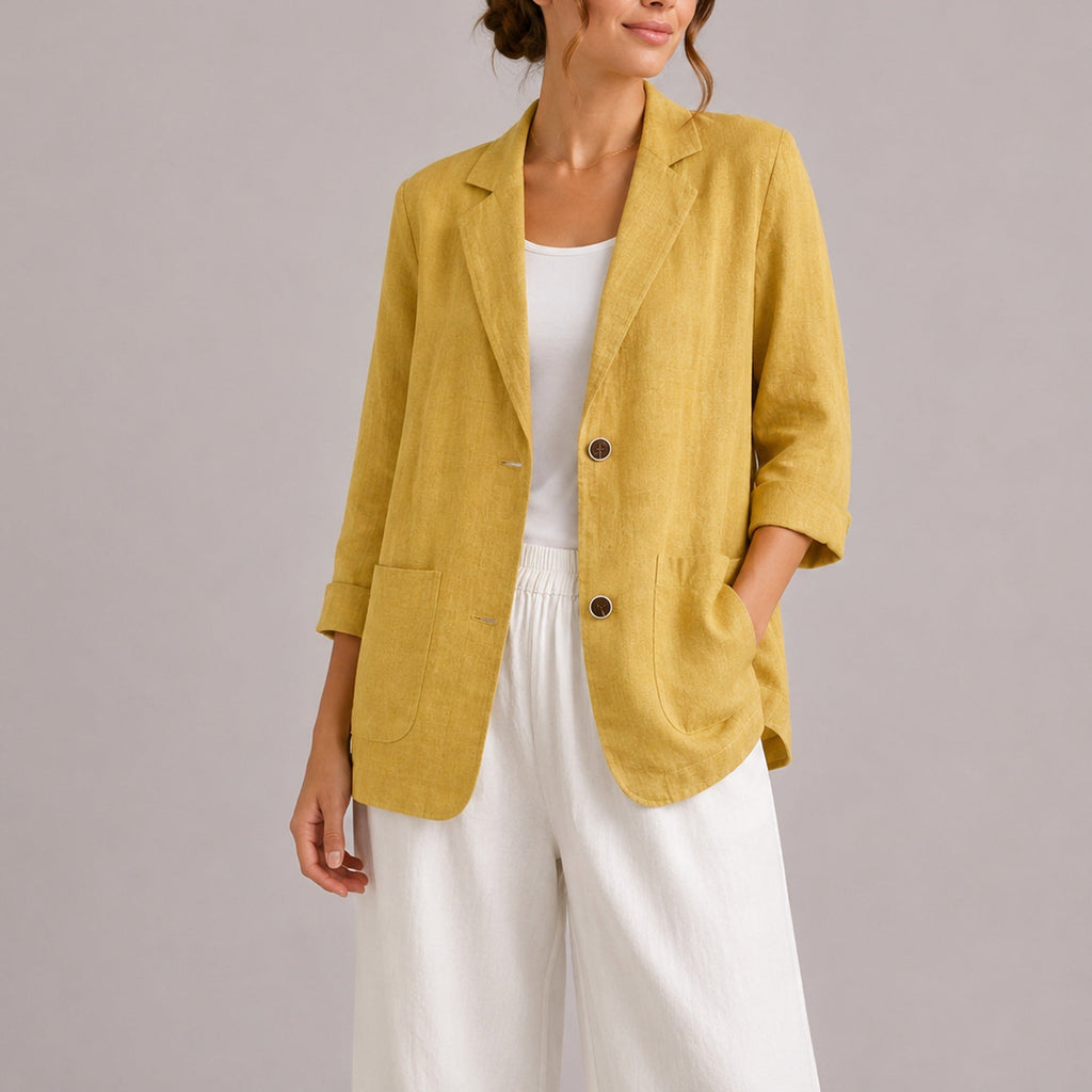Faye Lightweight Linen Blazer