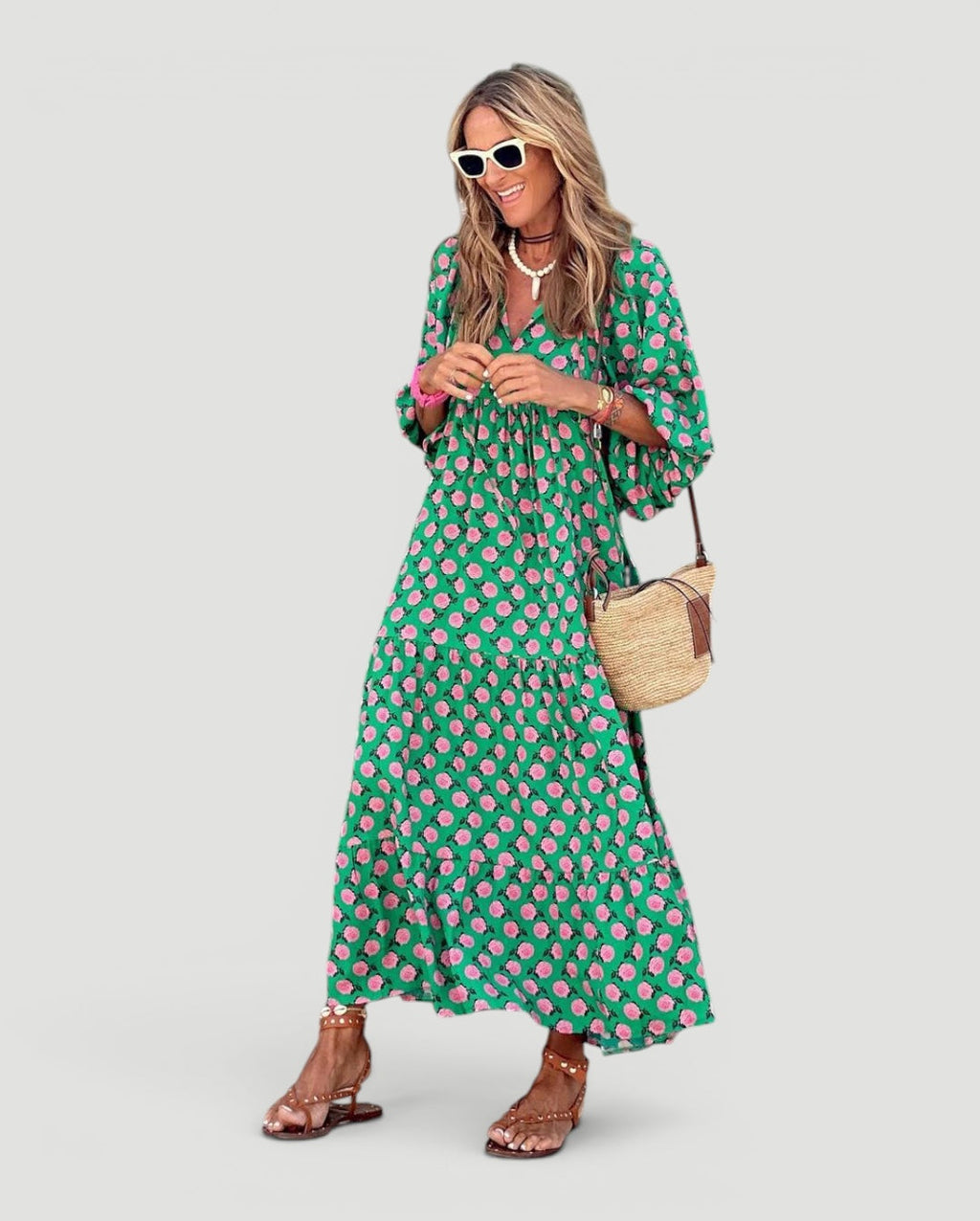 Kiera | Women’s Comfortable Tiered Elegant Maxi Dress