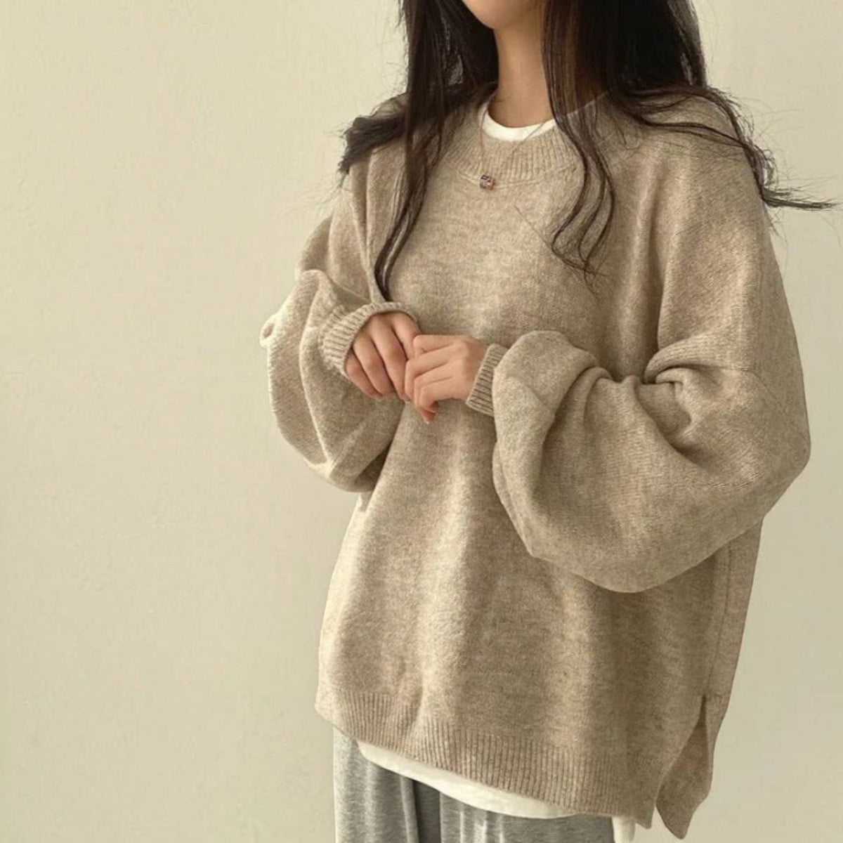 Thea Relaxed Fit Crewneck Sweater
